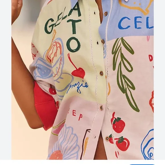 Anthropology Jordan Nickson Linen Blend Button-Up Shirt Size 3X NWTs - Picture 8 of 11